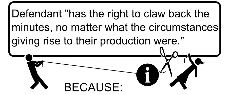 Defendant has the right to claw back the minutes, no matter what the circumstances giving rise to their production were.